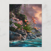 フラワーズ開花アットサンセットショア ポストカード (正面)