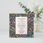 フラワーズ・アンド・ファウナ マルチカラー ウェディング インビテーション (スタンド正面)