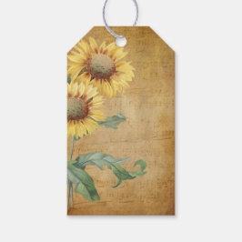 フラワーズ アンド ミュージック ノーツ ヴィンテージ ギフトタグ