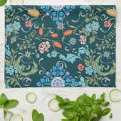 フラワーズ，アールヌーボー，ウィリアム・モリススタイル キッチンタオル (折り畳み)