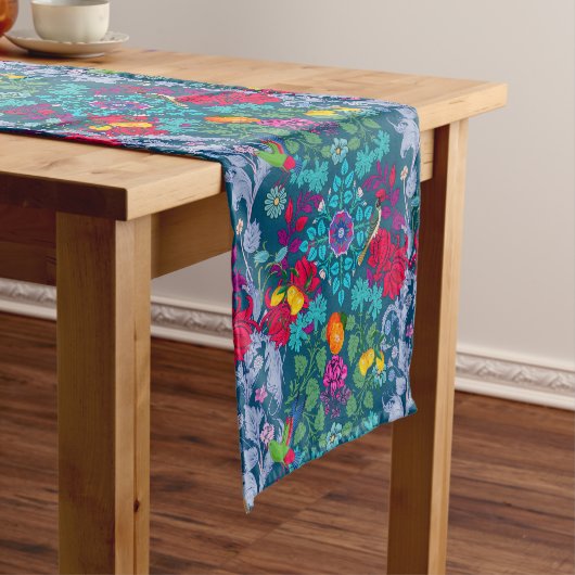 フラワーズ,アールヌーボー,ウィリアム・モリススタイル ショートテーブルランナー (インサイチュ)