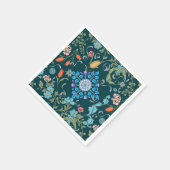 フラワーズ，アールヌーボー，ウィリアム・モリススタイル スタンダードカクテルナプキン (角)