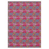 フラワーズ，アールヌーボー，ウィリアム・モリススタイル テーブルクロス (正面)