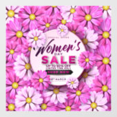 フラワーズ ウィメンズデー セール 3月8日 ビジネス ウィンドウサイン (シート)