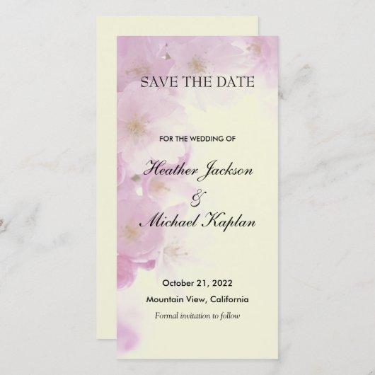 フラワーズ ウェディング プロフェッショナル ミニマル セーブザデート (正面/裏面)