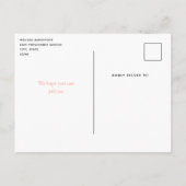 フラワーズ&エッフェルタワーパリパターン誕生日 インビテーションポストカード (裏面)