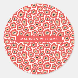 フラワーズ クラシック ラウンドステッカー ラウンドシール