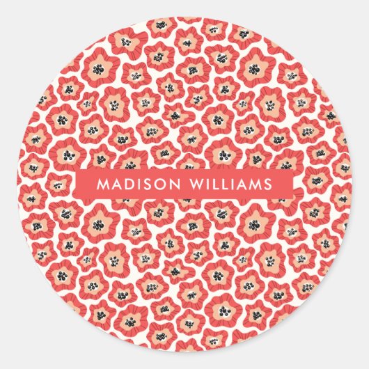 フラワーズ クラシック ラウンドステッカー ラウンドシール (正面)