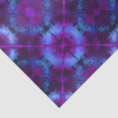 フラワーズ&サークルズ絞り染めティッシュペーパーブルーパープル 薄葉紙 (詳細)