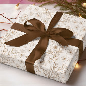 フラワーズ&ストライプトナディアホリデーラッピング紙 ラッピングペーパーシート