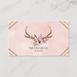 フラワーズ&ディアー〔雄ジカの〕枝角ボホシックグラム 名刺