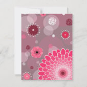 フラワーズ&ドッツバースデーパーティー招待状 招待状 (裏面)