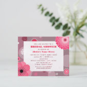 フラワーズ&ドットブライダルシャワー招待 招待状 (スタンド正面)