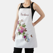 フラワーズ&バタフライガーデパーソナライズされたナー  エプロン (インサイチュ)