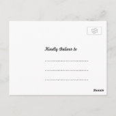 フラワーズ&バタフライリハーサルディナーポストカード ポストカード (裏面)