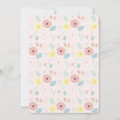 フラワーズ＆バタフライ ピンク マザーズデイブランシュ 招待状 (裏面)