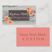 フラワーズ&バーンボード |素朴 |名刺 名刺 (正面/裏面)