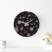 フラワーズ&ベリーフォグ ラージ壁時計 (ホーム)