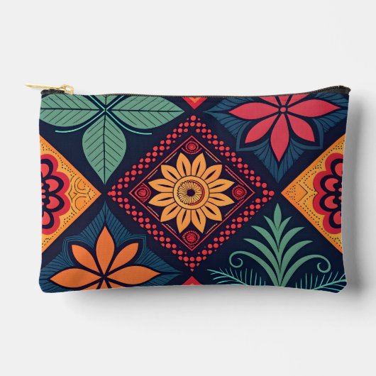 フラワーズ マジック パターン アクセサリーポーチ (正面)