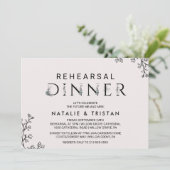 フラワータイポグラフィーのリハーサルディナー 招待状 (スタンド正面)