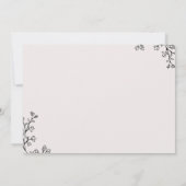 フラワータイポグラフィー Let's Party 招待状 (裏面)