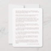 フラワータイル – 説明カード 招待状 (裏面)