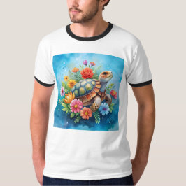 フラワータートル Tシャツ