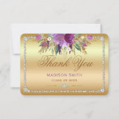 フラワーダイヤモンド卒業ありがとう金ゴールド 案内状 (正面)