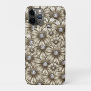 フラワーダイヤモンドiPhoneケース iPhone 11 Proケース