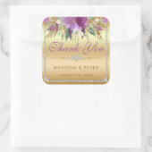 フラワーダイヤ結婚モンドありがとう金ゴールド スクエアシール (バッグ)