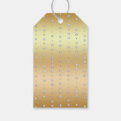 フラワーダイヤ結婚モンドの金ゴールド ギフトタグ (裏面)