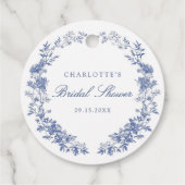 フラワーダスティーブルーのブライダルシャワー フェイバータグ (裏面)