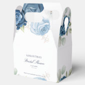 フラワーダスティーブルー水彩画 ブライダルシャワー フェイバーボックス (オープン)