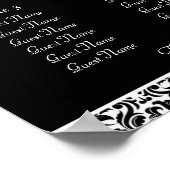 フラワーダマスク結婚式披露宴シーティングチャート ポスター (角)