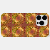 フラワーダマスク ゴールド柄 Case-Mate iPhoneケース (裏面 (横))