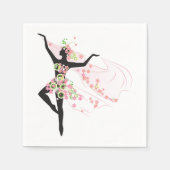 フラワーダンサー紙ナプキンス スタンダードカクテルナプキン (正面)