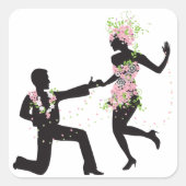 フラワーダンサー スクエアシール (正面)