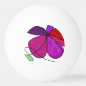 "フラワーダンス"抽象芸術ピンポンボール 卓球ボール (正面)