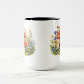 フラワーダーラホース コーヒー好きアート | スカンジナビア マグカップ (中央)
