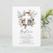 フラワーチェリー ボタニカル ガール 洗礼 招待状 (スタンド正面)