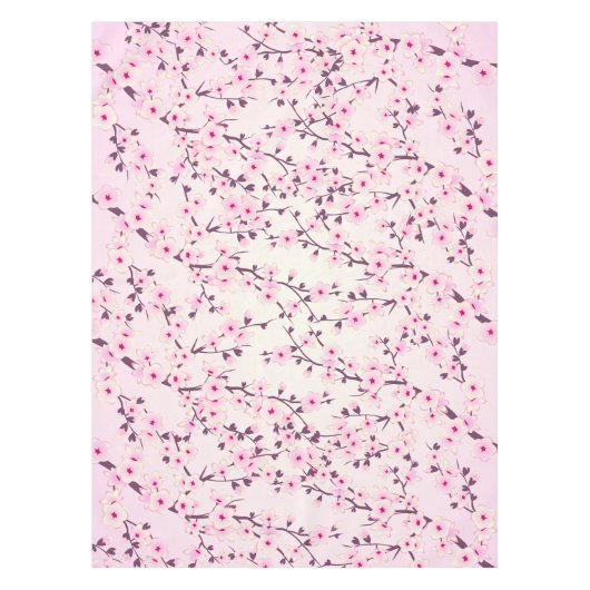 フラワーチャイナ ブルゾン 桜 ピンク テーブルクロス (正面)