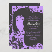 フラワーチャイルドバーバルミツワー招待状招待状 招待状 (正面/裏面)