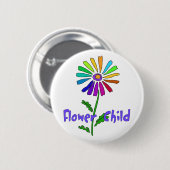 フラワーチャイルド 缶バッジ (正面&裏面)