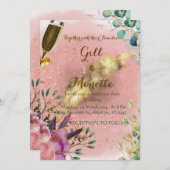 フラワーチャンピエージュ 結婚式の招待状 招待状 (正面/裏面)