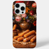 フラワーチュロス 静物 | モノグラム Case-Mate iPhoneケース (裏面)