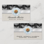 フラワーチョークドール |白い花と真珠 名刺 (正面/裏面)