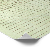 フラワーツリープリント結婚クエーカー証明書 ポスター (角)