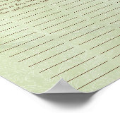 フラワーツリープリント結婚クエーカー証明書 ポスター (角)