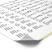 フラワーツリー座席表#のアルファベット順 ポスター (角)