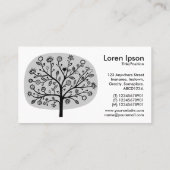 フラワーツリー – ライトグレー 名刺 (裏面)